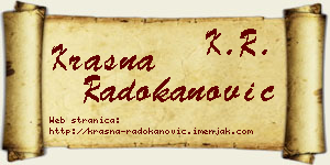 Krasna Radokanović vizit kartica